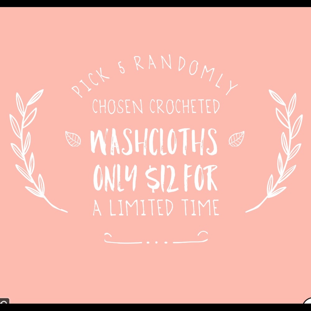 Crocheted dish cloth sale!